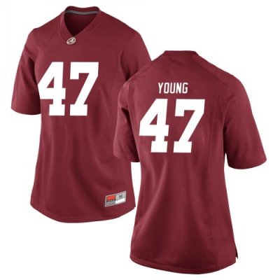 Women's Alabama Crimson Tide #9 Byron Young Crimson Game NCAA College Football Jersey 2403RCYV1